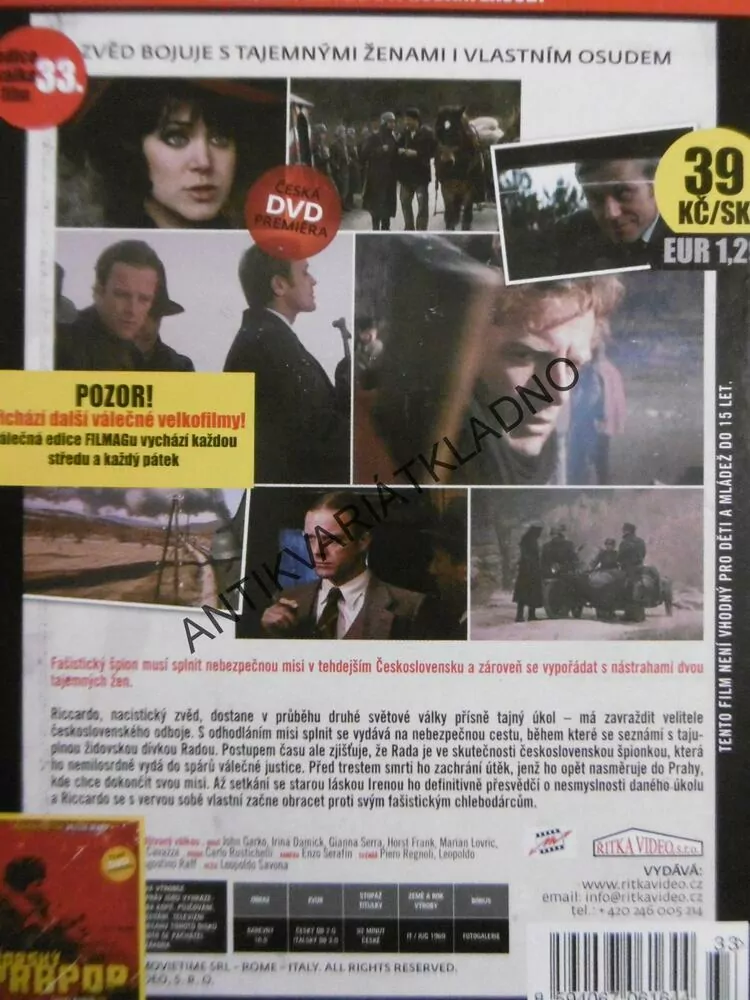 UŠTVANÝ VÁLKOU, DVD FILM