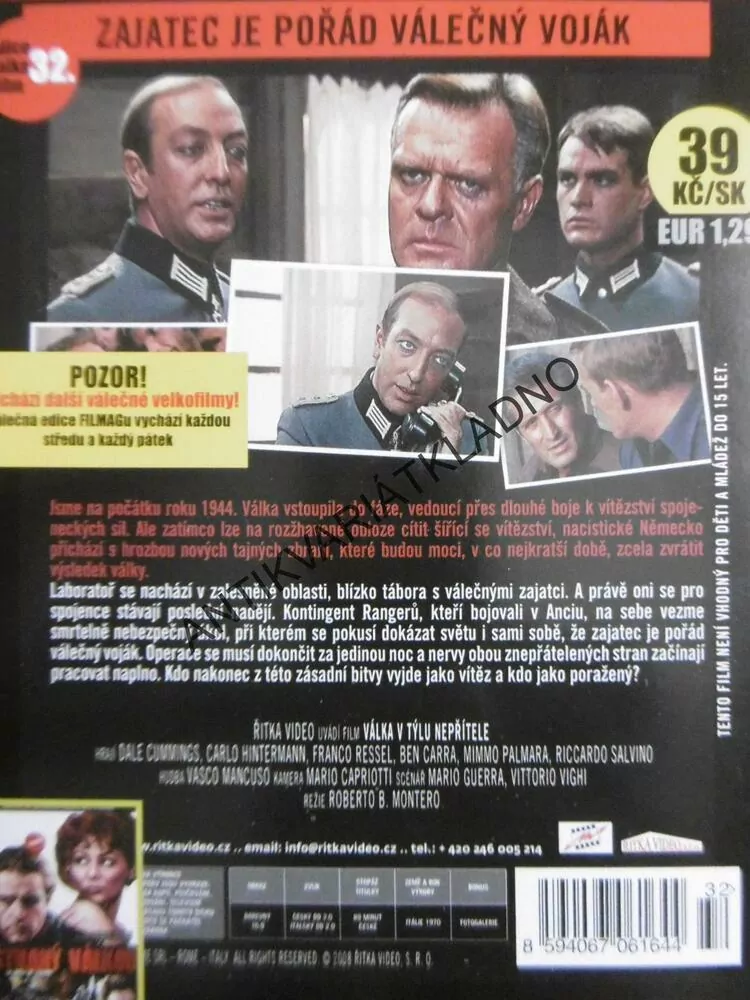 VÁLKA V TÝLU NEPŘÍTELE, DVD FILM