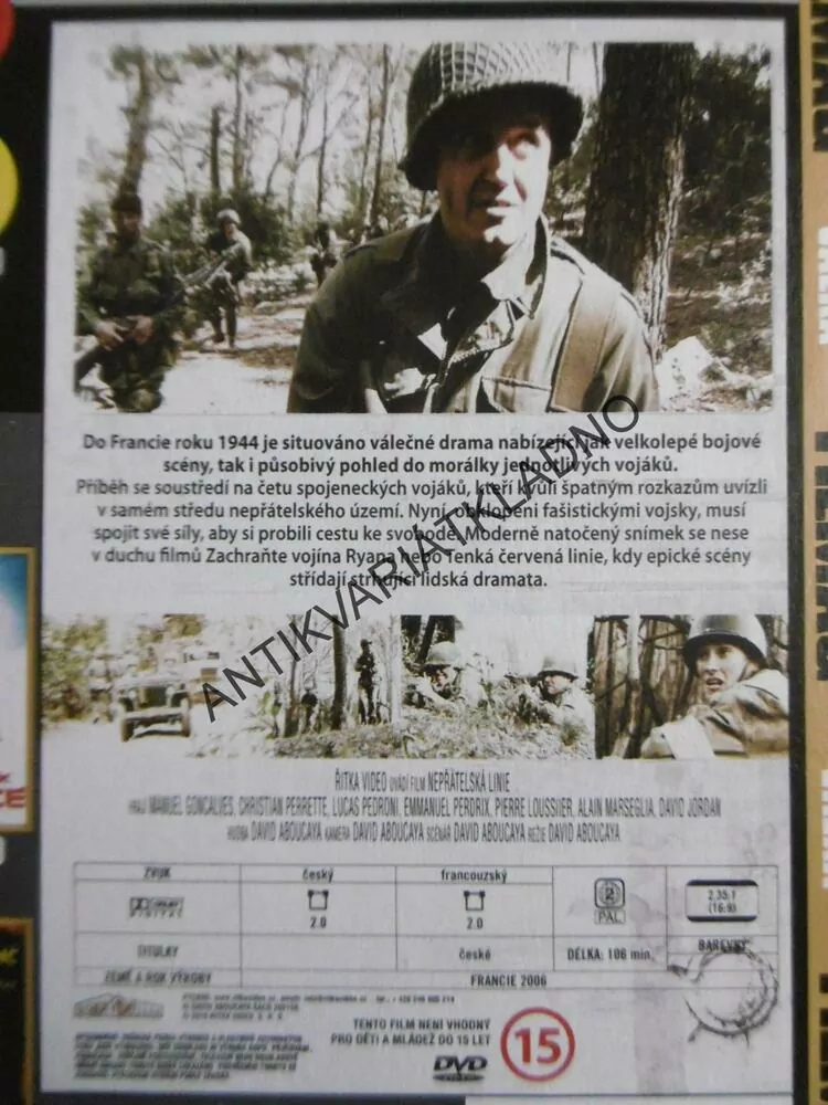 NEPŘÁTELSKÁ LINIE, DVD FILM