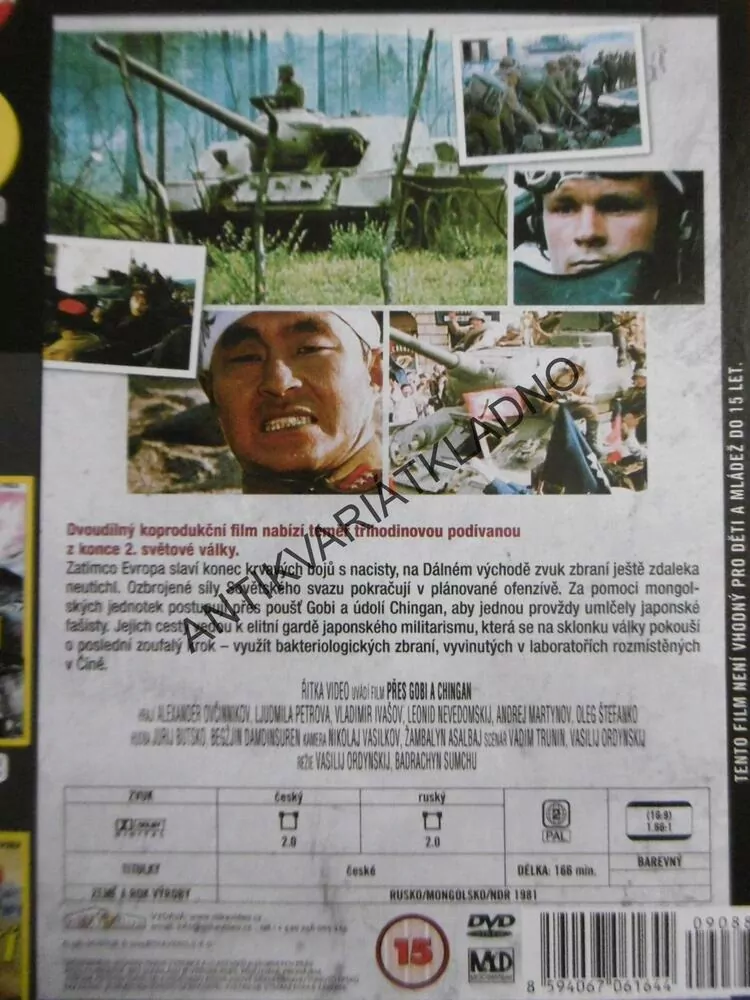 PŘES GOBI A CHINGAN, DVD FILM