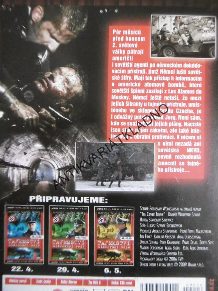 TAJEMSTVÍ ŠIFROVACÍ VĚŽE 1-4, DVD FILM