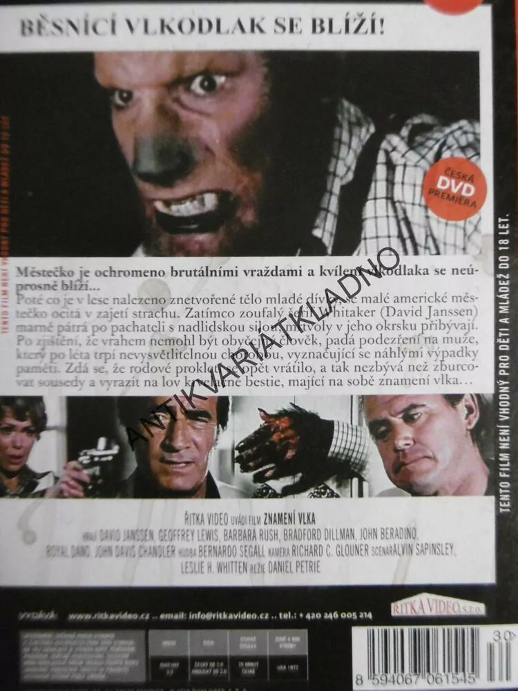 ZNAMENÍ VLKA, DVD FILM HOROR
