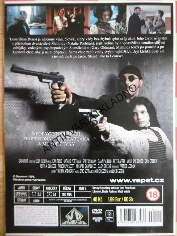 LEON, JEAN RENO, DVD FILM