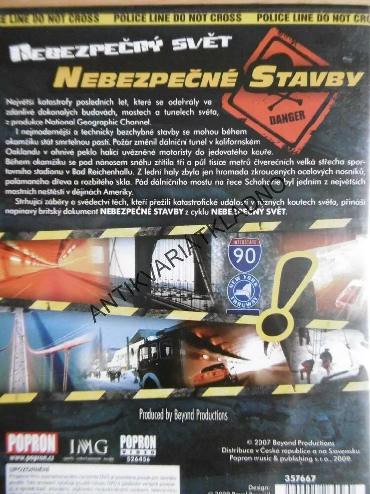 NEBEZPEČNÝ SVĚT, NEBEZPEČNÉ STAVBY, DVD FILM DOKUMENT