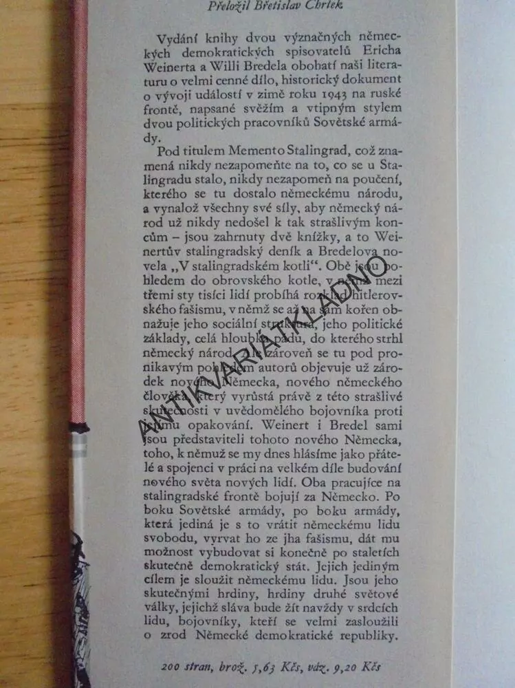 MEMENTO STALINGRAD,VÁLKA,ARMÁDA,RUSKO,WEINERT,KRUM