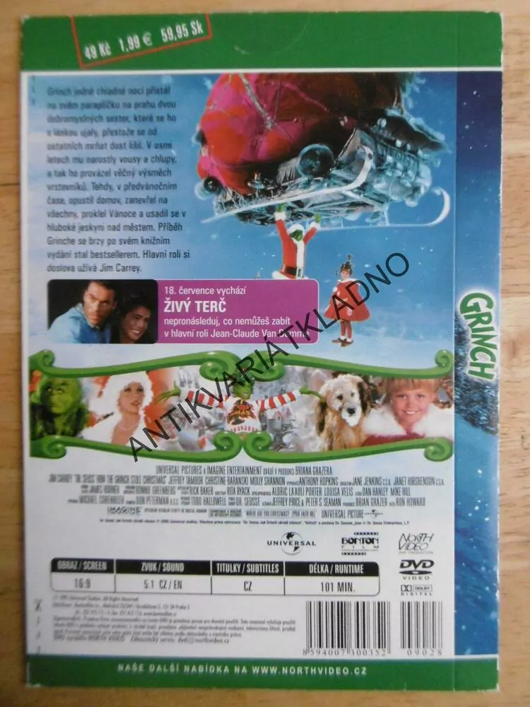 GRINCH, JAK GRINCH UKRADL VÁNOCE, DVD FILM