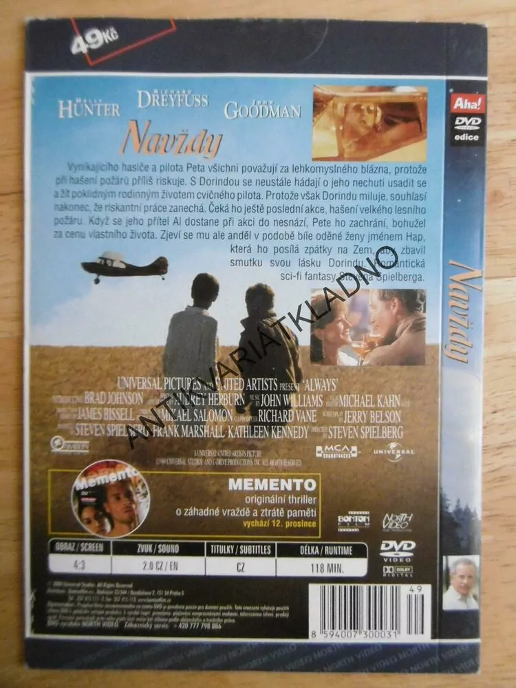 NAVŽDY, STEVEN SPIELBERG, DVD FILM