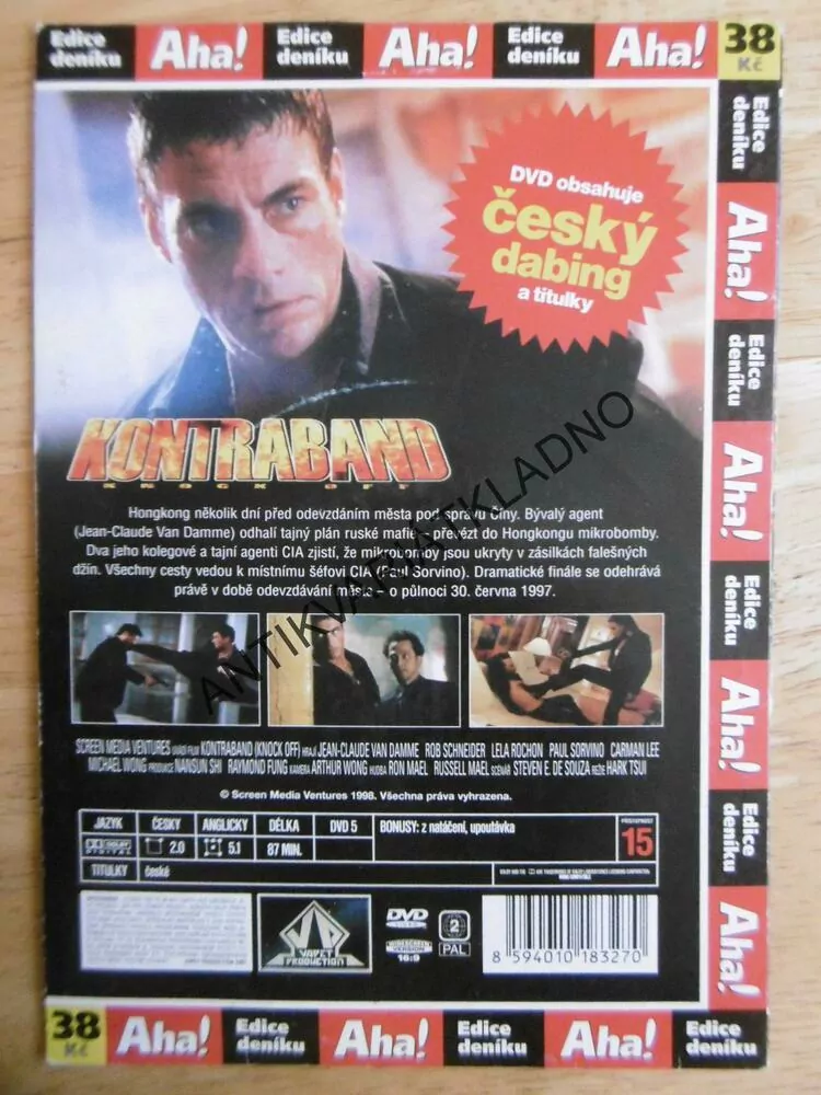 KONTRABAND, VAN DAMME, DVD FILM