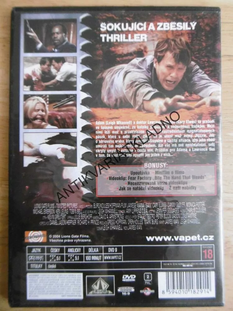 SAW, HRA O PŘEŽITÍ, DVD FILM 
