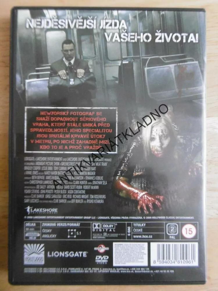 PŮLNOČNÍ VLAK, VINNIE JONES, DVD FILM