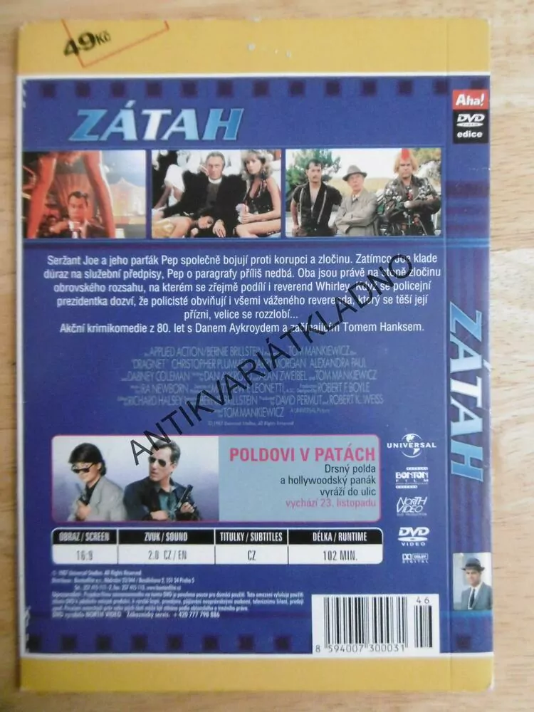 ZÁTAH, DAN AKROYD, TOM HANKS, DVD FILM
