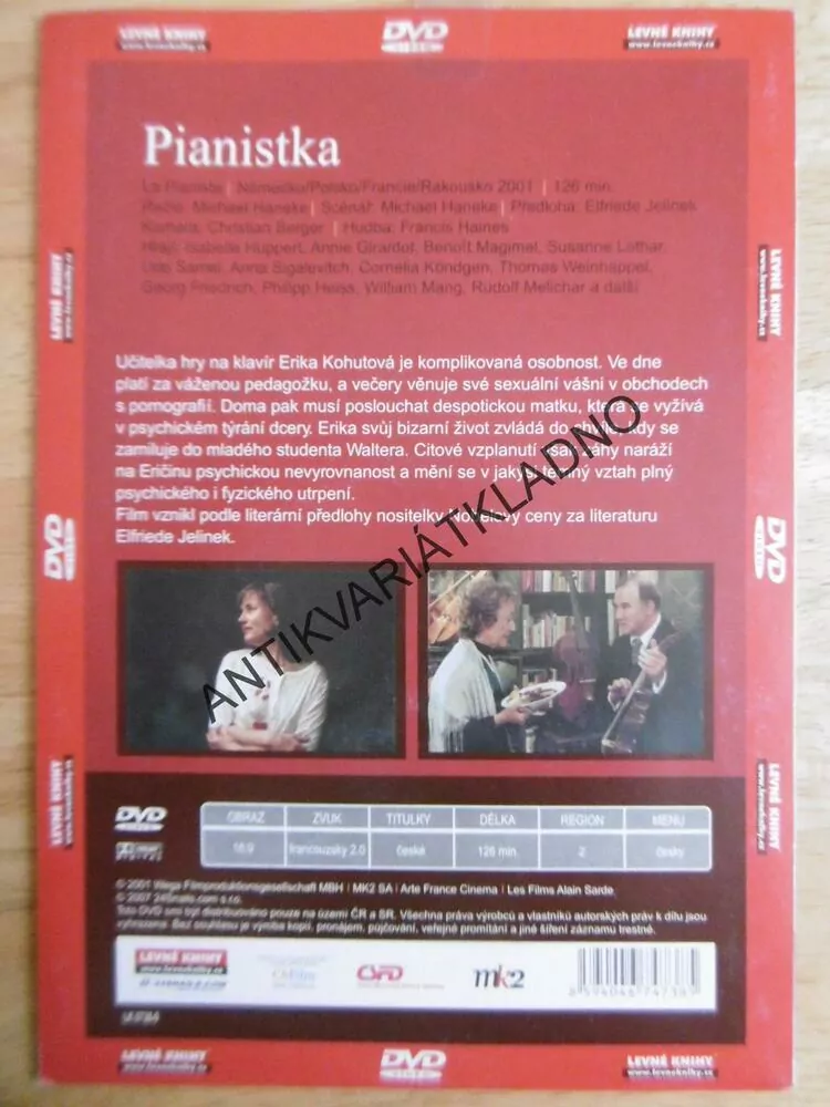 PIANISTKA, DVD FILM 