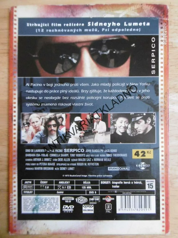 SERPICO, AL PACINO, DVD FILM