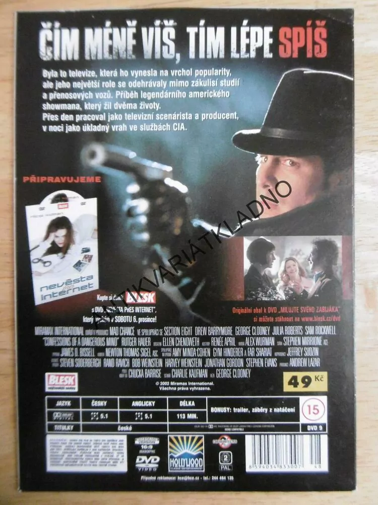 MILUJTE SVÉHO ZABIJÁKA, DVD FILM