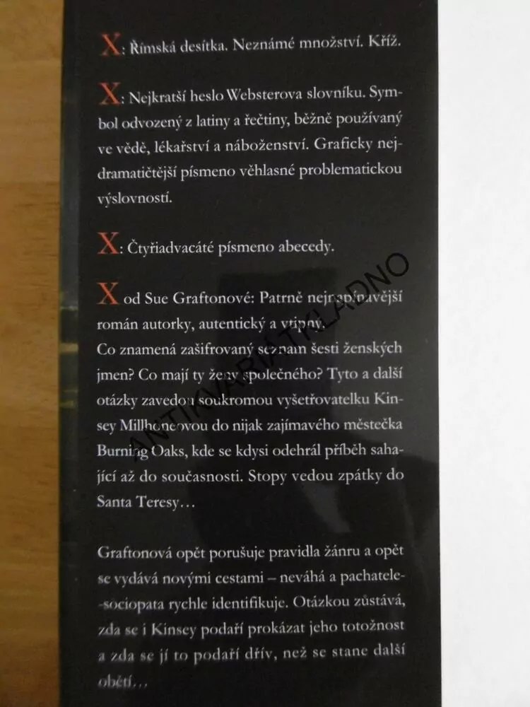 X, SUE GRAFTONOVÁ, THRILLER, **an