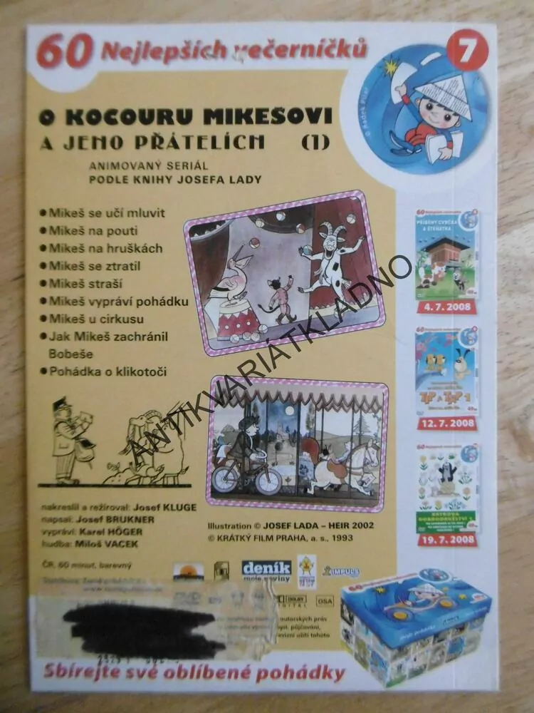 O KOCOURU MIKEŠOVI A JEHO PŘÁTELÍCH, DVD FILM