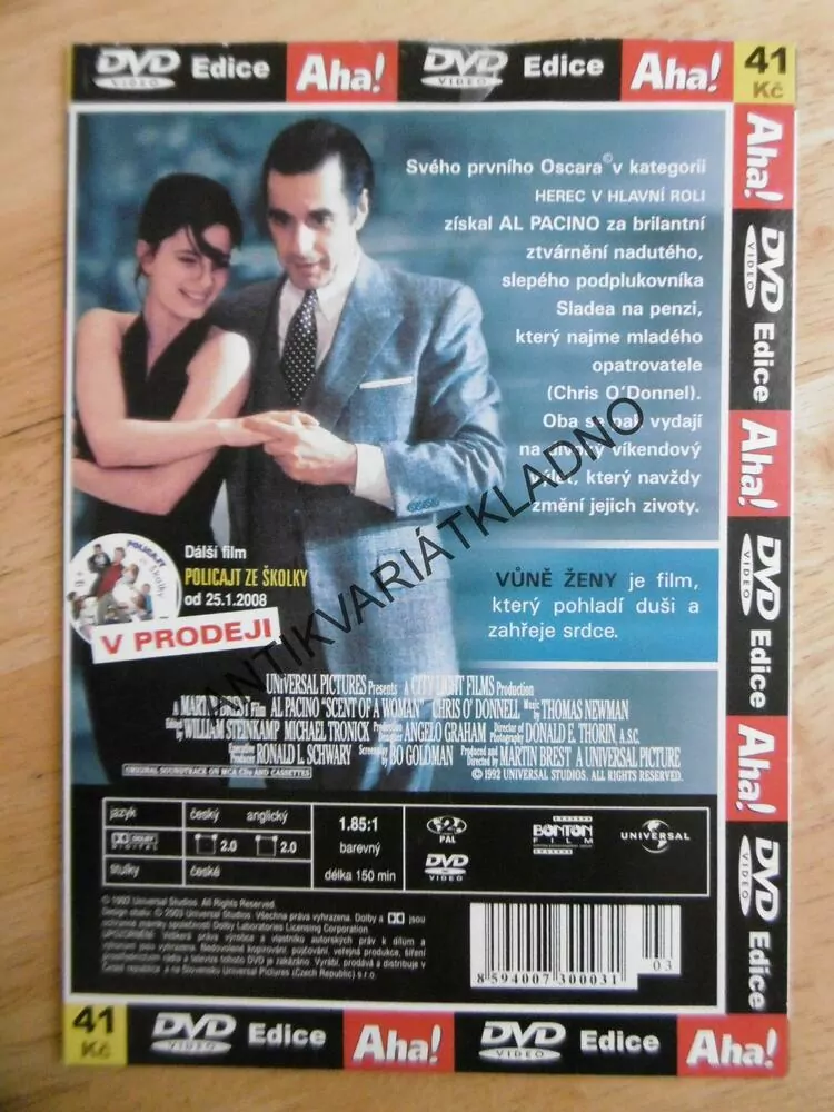 VŮNĚ ŽENY, DVD FILM
