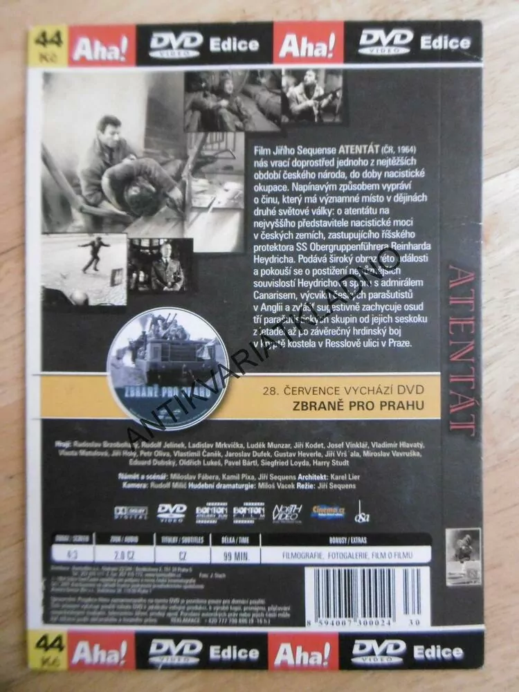 ATENTÁT, DVD FILM