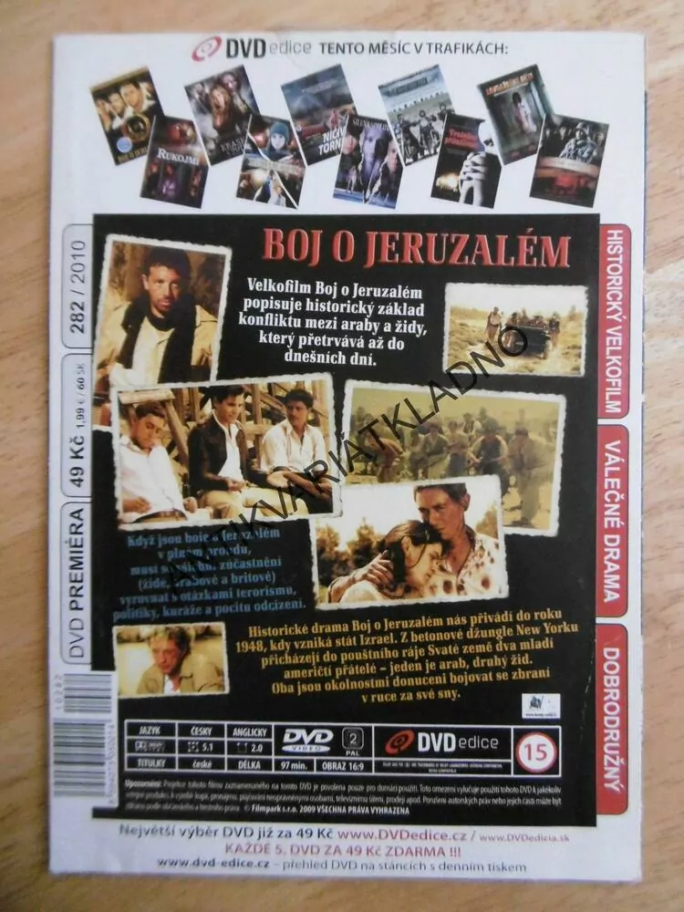 BOJ O JERUZALÉM, DVD FILM 