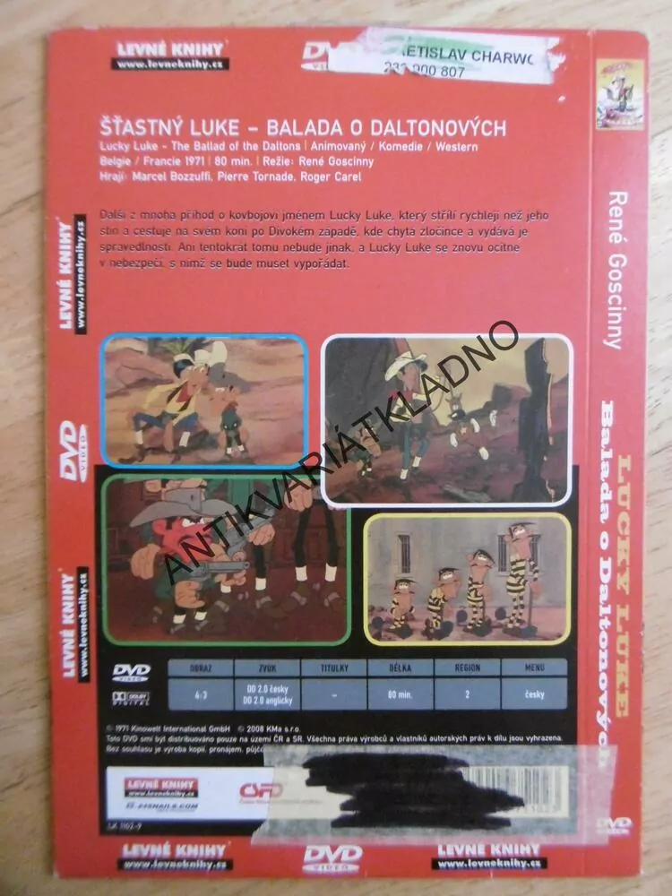 ŠŤASTNÝ LUKE, BALADA O DALTONOVÝCH, DVD FILM
