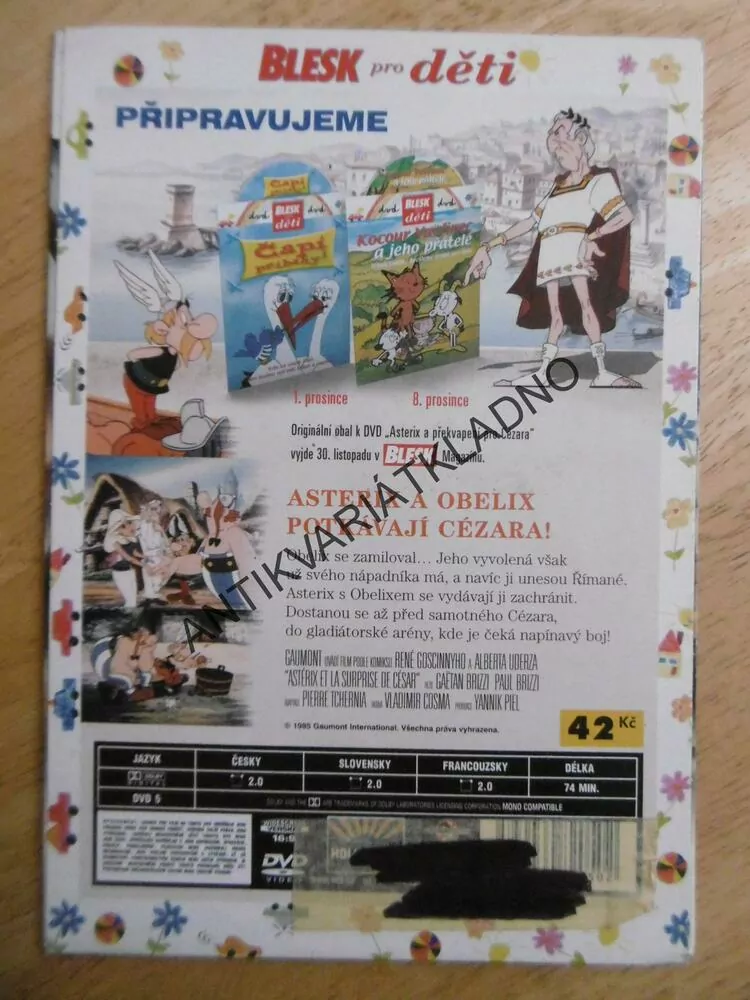 ASTERIX A PŘEKVAPENÍ PRO CÉZARA, DVD FILM POHÁDKA