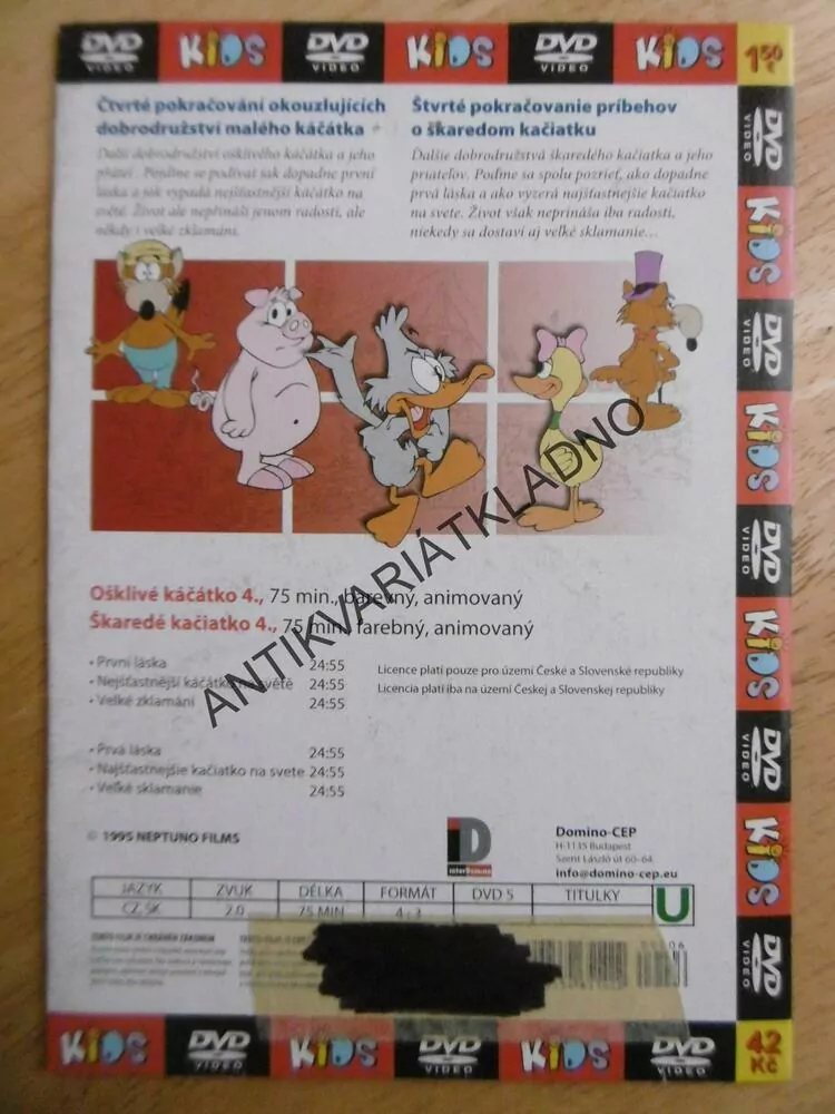 OŠKLIVÉ KÁČÁTKO 4., DVD FILM POHÁDKA