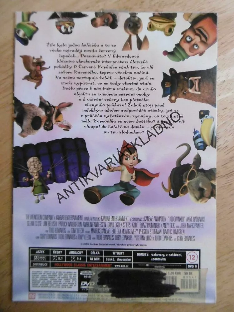 KARCOOLKA, O ČERVENÉ KARKULCE, DVD FILM POHÁDKA