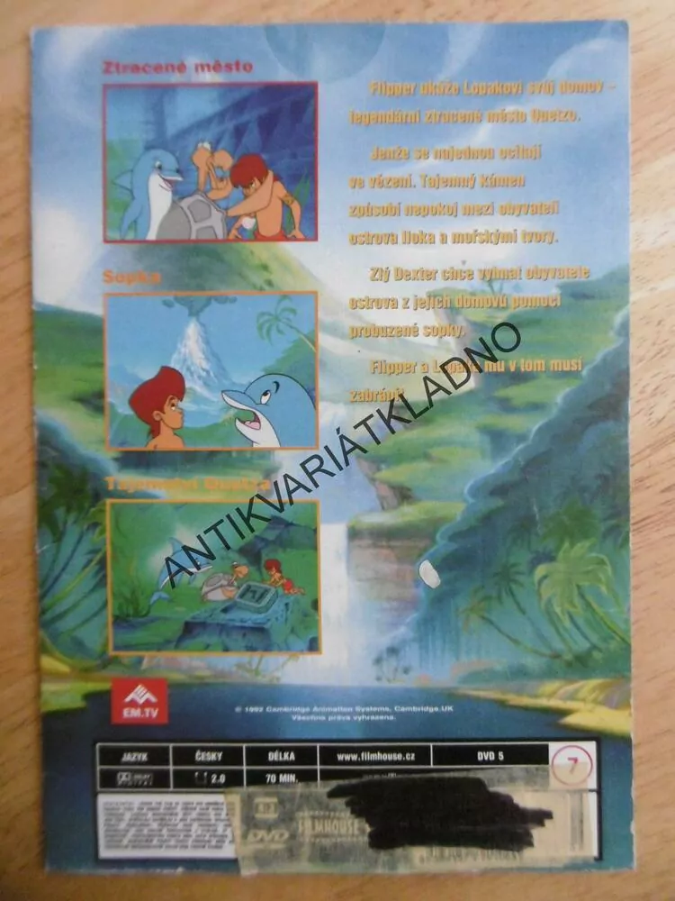FLIPPER A LOPAKA, ZTRACENÉ MĚSTO, DVD FILM POHÁDKA