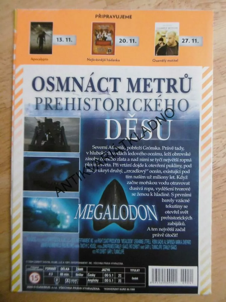MEGALODON, DVD FILM