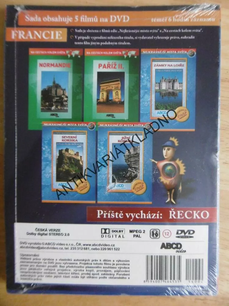 FRANCIE 1-5, NEJKRÁSNĚJŠÍ MÍSTA SVĚTA, DVD DOKUMENT