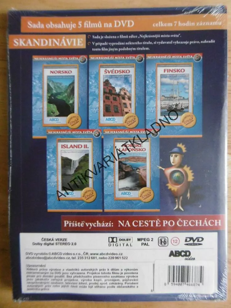 SKANDINÁVIE 1-5, NEJKRÁSNĚJŠÍ MÍSTA SVĚTA, DVD DOKUMENT