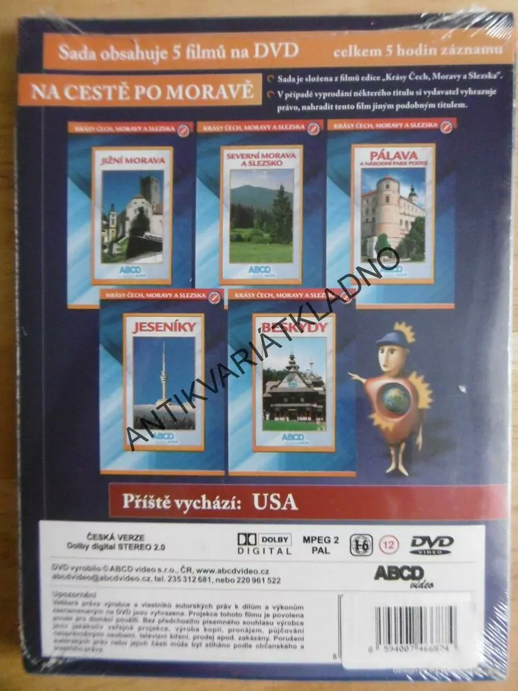 NA CESTĚ PO MORAVĚ 1-5, NEJKRÁSNĚJŠÍ MÍSTA SVĚTA, DVD DOKUMENT