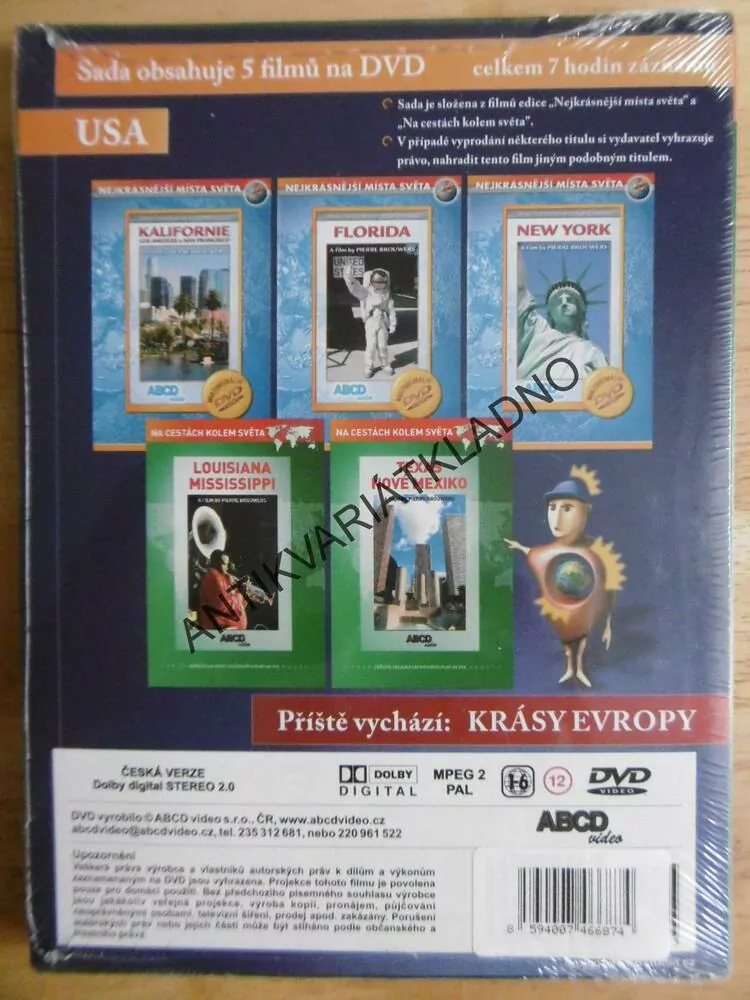 USA 1-5, NEJKRÁSNĚJŠÍ MÍSTA SVĚTA, DVD DOKUMENT
