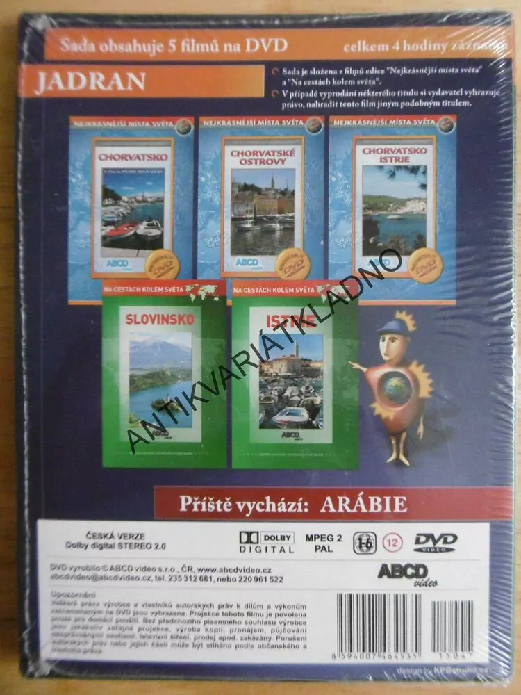 JADRAN 1-5, NEJKRÁSNĚJŠÍ MÍSTA SVĚTA, DVD DOKUMENT