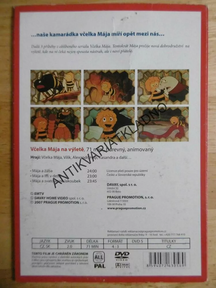 VČELKA MÁJA NA VÝLETĚ, 2.,  DVD FILM