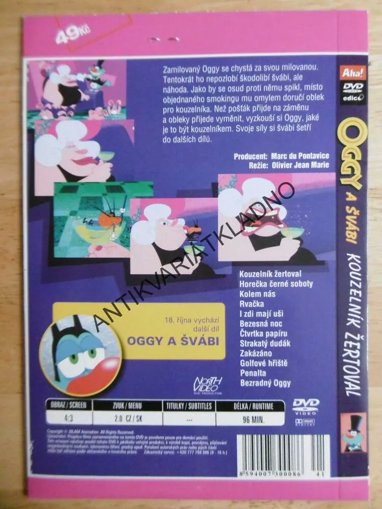OGGY A ŠVÁBI, KOUZELNÍK ŽERTOVAL, DVD FILM