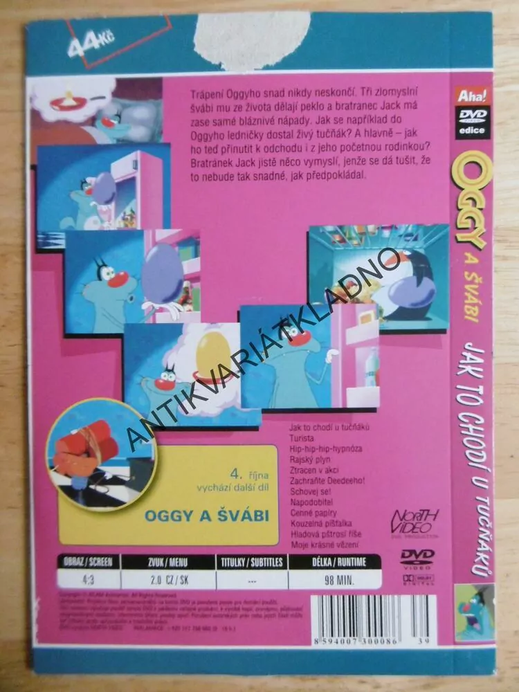 OGGY A ŠVÁBI, JAK TO CHODÍ U TUČŇÁKŮ, DVD FILM 