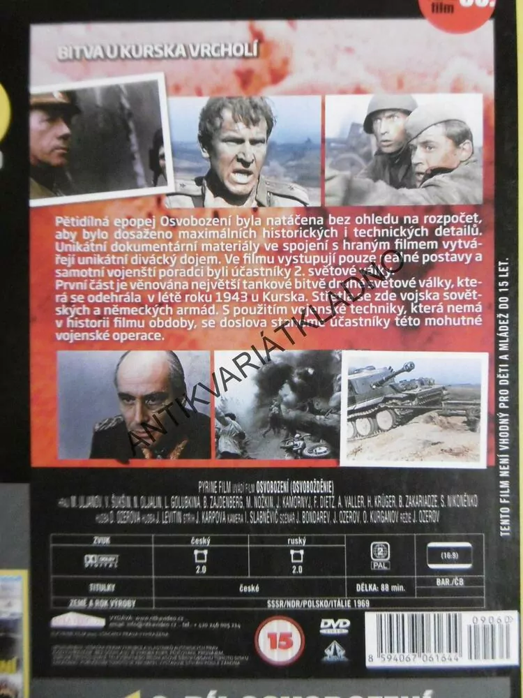 OSVOBOZENÍ 1-5,DVD FILM 2.SVĚT.VÁLKA,