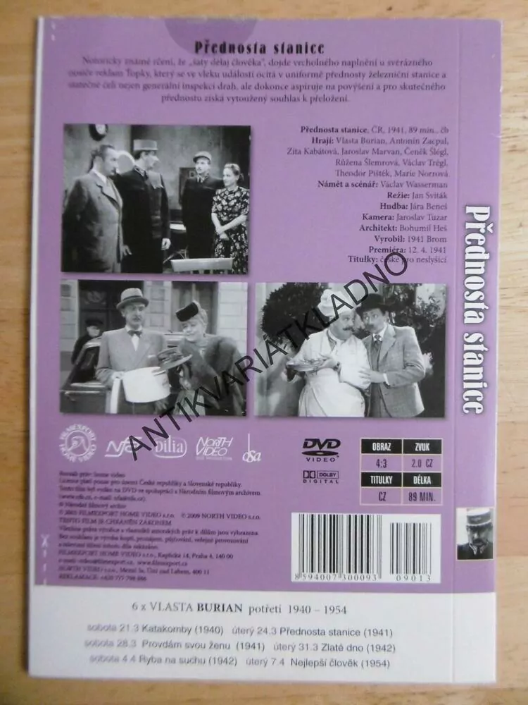 PŘEDNOSTA STANICE, DVD FILM 
