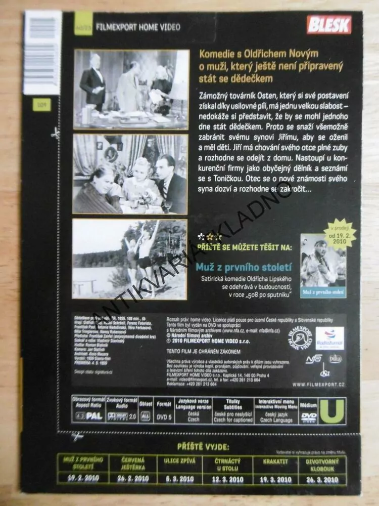 DĚDEČKEM PROTI SVÉ VŮLI, DVD FILM 