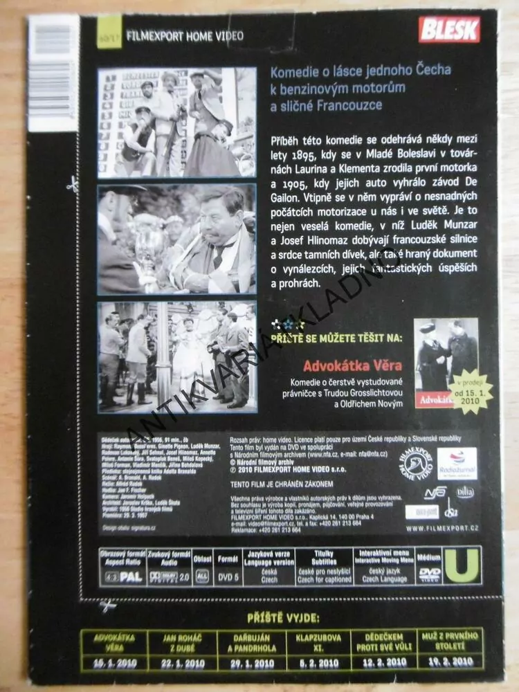 DĚDEČEK AUTOMOBIL, DVD FILM 