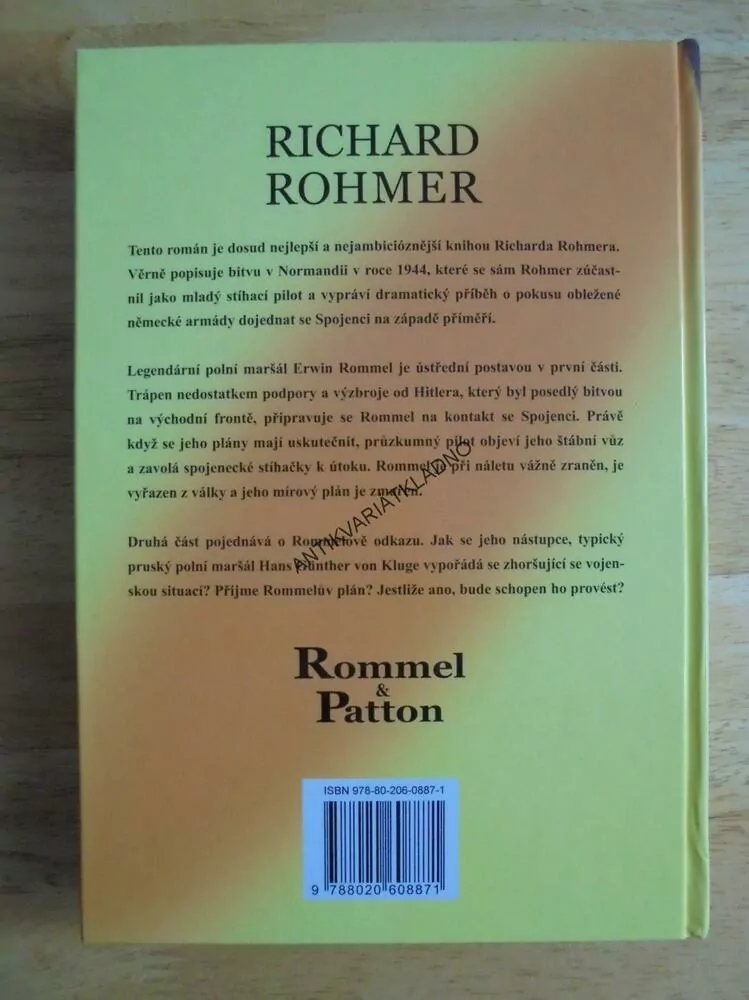 ROMMEL A PATTON, VÁLKA, NĚMECKO, RICHARD ROHMER, **an