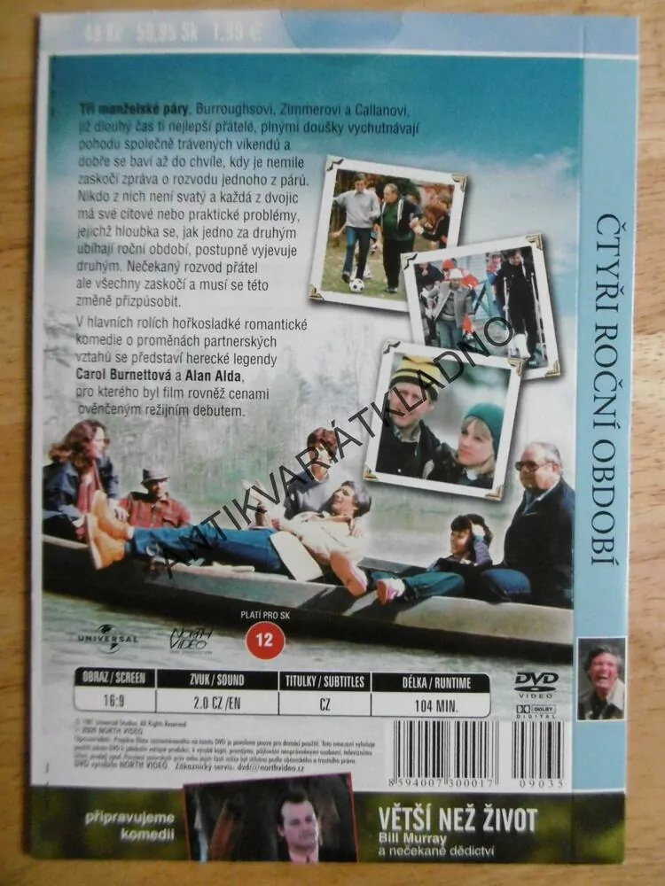 ČTYŘI ROČNÍ OBDOBÍ, ALAN ALDA, CAROL BURNETT, DVD FILM