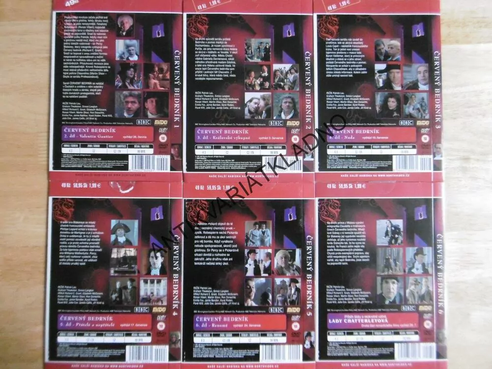 ČERVENÝ BEDRNÍK, 6.DÍLŮ, 6 X DVD FILM 