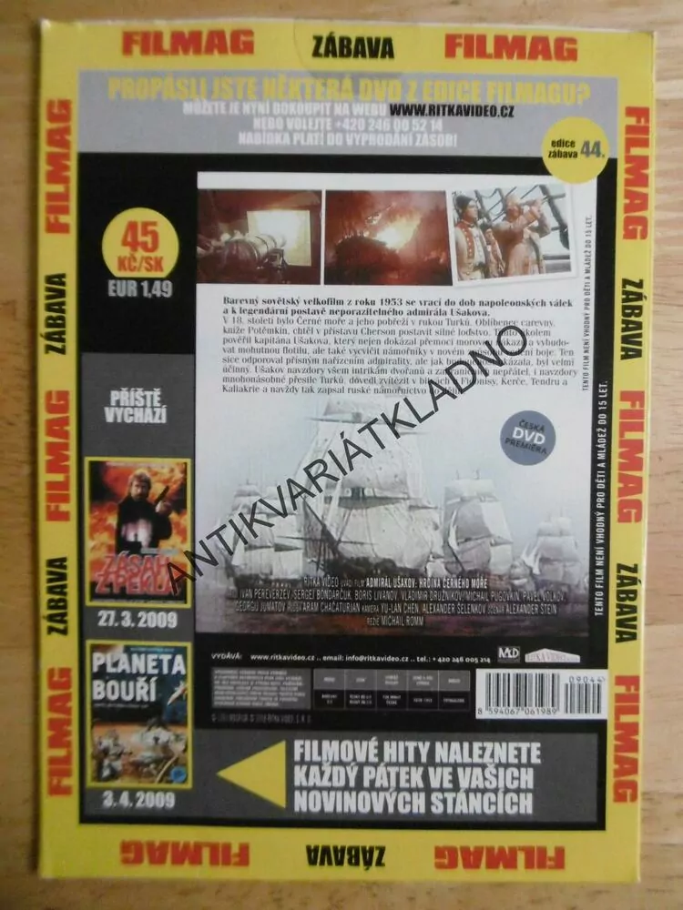 ADMIRÁL UŠAKOV: HRDINA ČERNÉHO MOŘE, DVD FILM