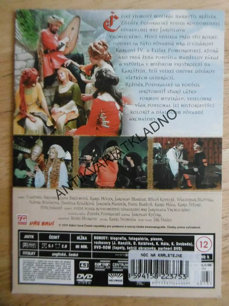 NOC NA KARLŠTEJNĚ, DVD FILM 