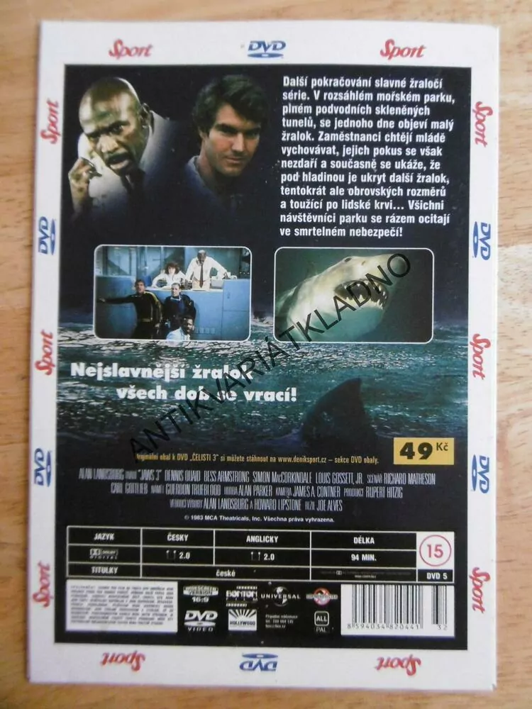 ČELISTI, 3., DVD FILM