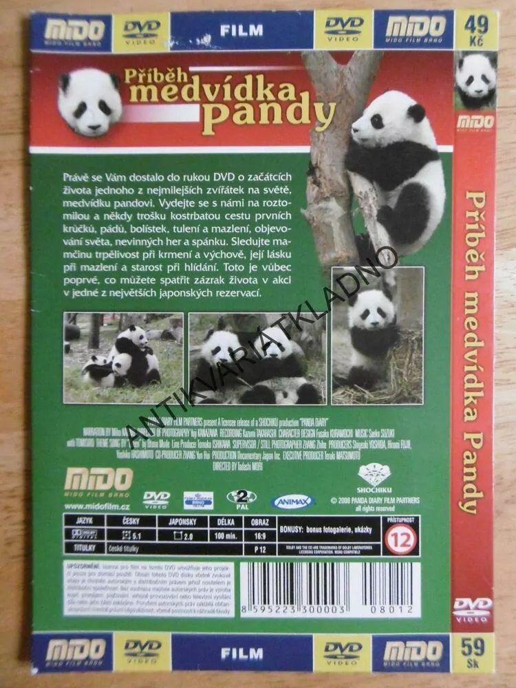 PŘÍBĚH MEDVÍDKA PANDY, DVD FILM 
