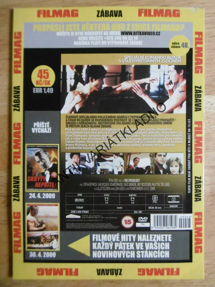 MISE SPRAVEDLNOSTI, DAVID CARRADINE, CYNTHIA ROTHROCK, DVD FILM