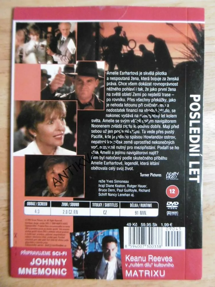 POSLEDNÍ LET, DIANE KEATON, RUTGER HAUER, DVD FILM